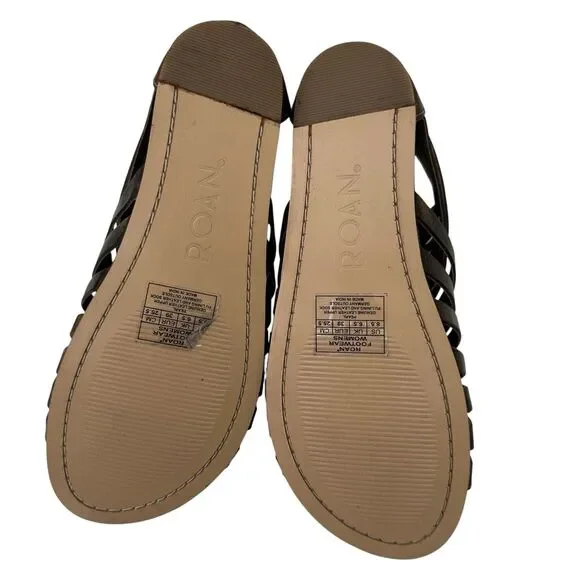 Roan by Bed Stu Pearl Gladiator Sandal Sz 8.5 Brown Leather Women’s Strappy NWOB - Picture 5 of 12